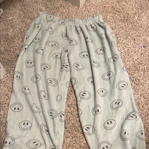 Bobbie Brooks Kids Pajama Bottoms in Light Blue with Smiley Faces